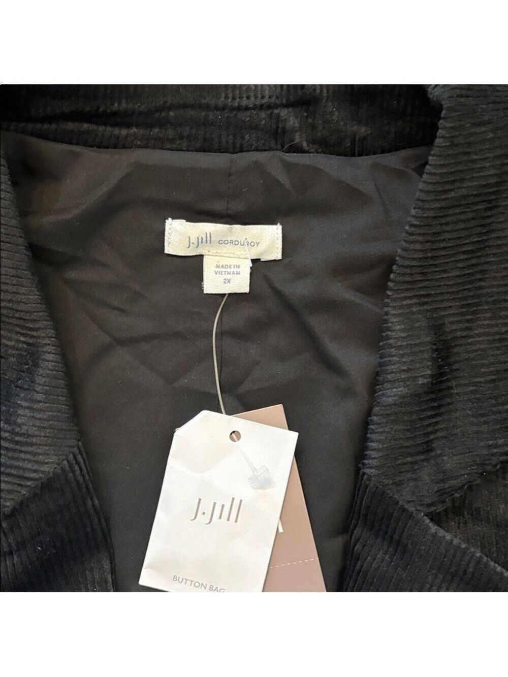 J. Jill Black Corduroy Blazer Jacket Plus Size 2X Lightweight NWT - Picture 5 of 10